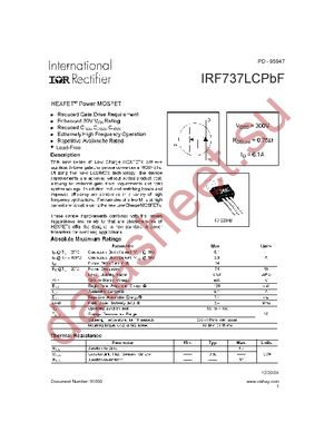 IRF737LCPBF datasheet  